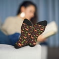 thumbnail image 5 of Xecao Fox In Forest Print Crew Socks for Men and Women, Men's Soft Moisture-wicking Sock, 5 of 7