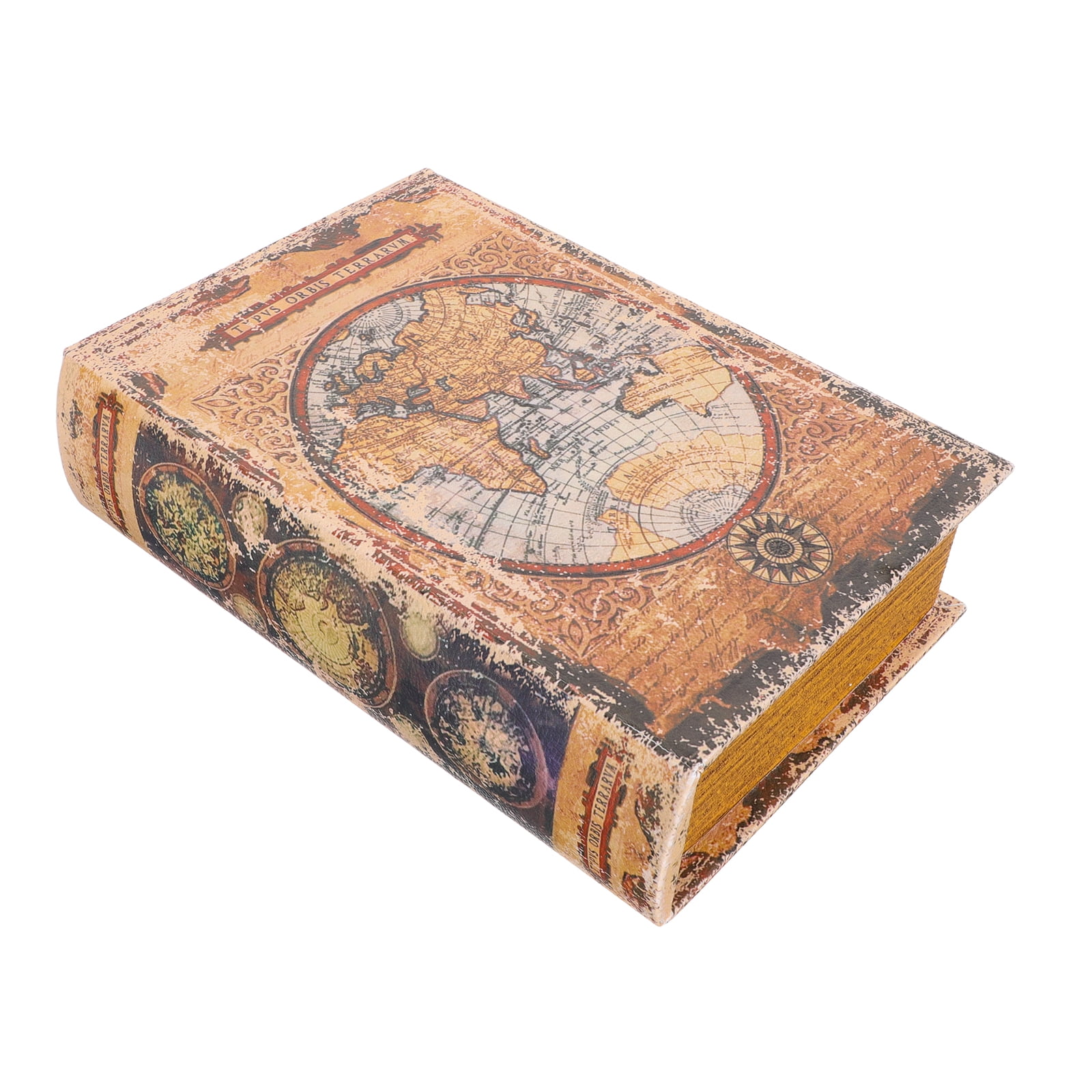 Frcolor Retro Style Storage Box Book Shaped Box Decorative Vintage Book