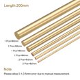 thumbnail image 2 of 8Pack Brass Round Rods, 2mm to 8mm Diameter 200mm Length Brass Rod for DIY, 2 of 5