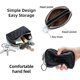 thumbnail image 3 of Genuine Leather Coin Purse, Double Zipper Keychain Wallet Change Pouch Bag with Key Chain, 3 of 5