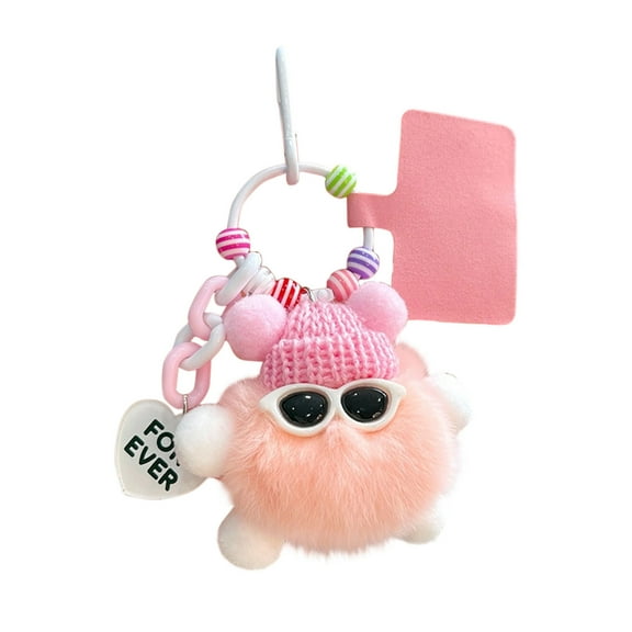 Kraoden Adorable Mini Stuffed Keychain, Soft & Safe Fabric Keychain Toy with Child-Safe Embroidery Eyes, Cute Accessory for Kids & Adults