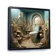 thumbnail image 2 of Designart "Escaping to the Coastal Toilet I" Bath & Laundry Floater Framed Wall Decor, 2 of 7