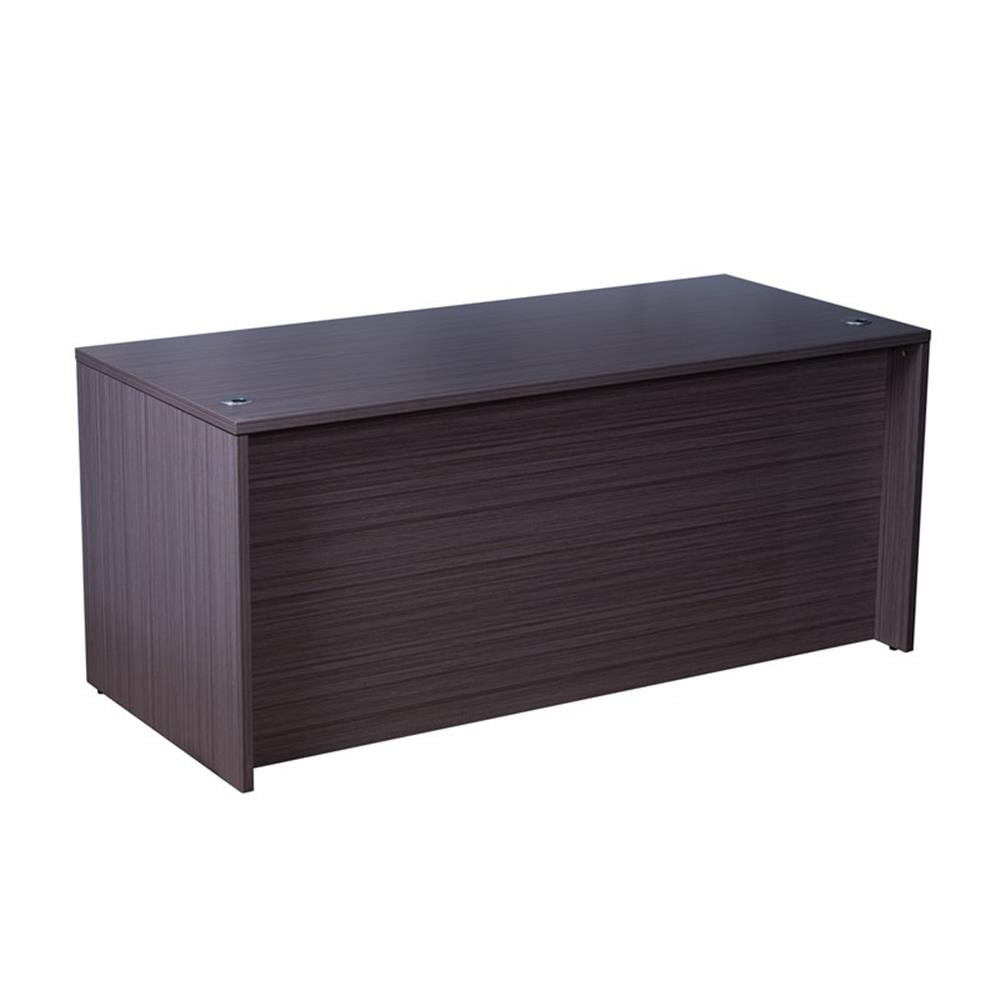 Boss Office Products 66 Inch Executive L-Shape Corner Desk with Box/Box/File Storage Pedestal, Mahogany