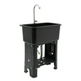 thumbnail image 3 of Autrinix Utility Sink for Laundry & Pet Washing, Freestanding Black Sink with 360° Rotating Faucet, Large Drainage Capacity, 3 of 11