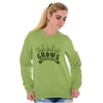 thumbnail image 3 of Sow Grow Garden Life Gardening Green Women Crewneck Sweatshirt Brisco Brands X, 3 of 6