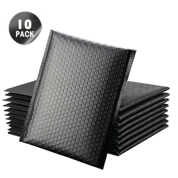 WHEANG Clearance Lined Padded Envelopes 10Pcs Bubble Poly Mailers Mailer Black Seal Self Housekeeping & Organizers
