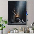 thumbnail image 4 of Mystical Wizard Alchemy Rabbits Canvas Print Wall Art for Living Room Office Cafe Game Room, 4 of 8