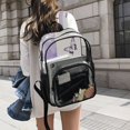 thumbnail image 6 of Ttyddzy Clear Backpack Heavy Duty PVC Transparent Backpack for College Workplace, Purple Tear Butterflies, 6 of 8