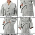 thumbnail image 4 of AlpineSwiss Blair Women Cotton Terry Cloth Bathrobe Shawl Collar Velour Spa Robe, 4 of 8
