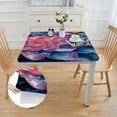 thumbnail image 2 of HAOXIT A Plant Square Fitted Tablecloth, Table Cover Waterproof Polyester Washable for Indoor Outdoor Party &amp; Banquet Dinner, Fits Square Table 52*52, 2 of 7