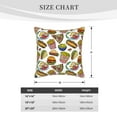 thumbnail image 4 of Fotbe Hot Dog With One Sausage Pattern Velvet Decorative Throw Pillow Covers with Elegant Piping, Soft Plush Cushion Cover for Sofa, Bed, Car, Office-18"x18", 4 of 8