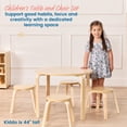 thumbnail image 4 of ECR4Kids Round Bentwood Table and Stool Set, Childrens Furniture, Natural, 5-Piece, 4 of 10