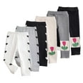 thumbnail image 3 of LYMAYTER Infant Girls Leggings Pants for Kids Baby Flower Trousers Fall Winter Warm Bottoms Pants 6 Months-6 Years, 3 of 9