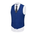 thumbnail image 4 of Visaccy Men’s Slim Fit Suit One Button 3-Piece Blazer Dress Business Wedding Party Jacket Vest & Pant, 4 of 4