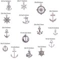 thumbnail image 3 of 15 Style Nautical Anchor Charms 150pcs Anchor Helm Pendants Tibetan Alloy Ship Wheel Charms Beads for Summer Men DIY Bracelet Necklace Jewelry Making Antique Silver DIY, 3 of 9