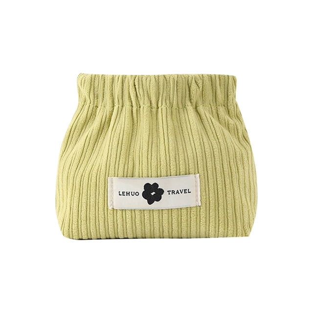 Pochette Organisatrice Cosmétique en Velours Côtelé, Sac de Rangement Portable à la Mode pour Rouges à Lèvres et Maquillage pour Femmes