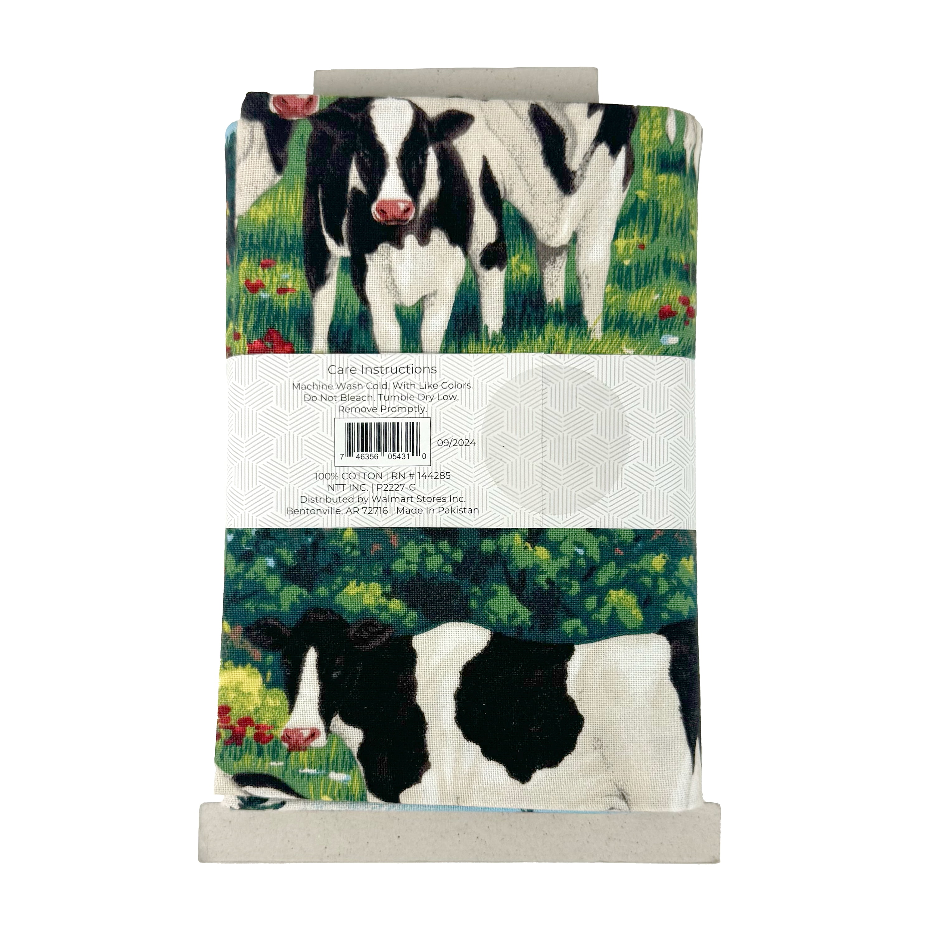 Fabric Cuts COWS GREEN