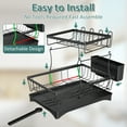 thumbnail image 6 of Glovv 2 Tiers Detachable Dish Drying Rack, Collapsible over the Sink Dish Rack, Versatile Racks for Kitchen Counter with Auto Drainage System and Breathable Mesh, Black, 6 of 10