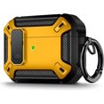 thumbnail image 1 of Airpod Pro Case Cover with Secure Lock Clip, Military Armor Series Full-Body Rugged Hard Shell for Men Women with Keychain Carabiner,Shockproof Protective Case for AirPod Pro,Yellow, 1 of 5