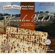 (Pack of 6) Yehuda Matzos Jerusalem Baked Whole Wheat Matzo Thins, 10.5 oz