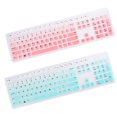 thumbnail image 3 of 2 protectores de silicona para teclado, a prueba de polvo e impermeables, compatibles con Dell KB216P/KB216T/WK636 (rosa degradado y menta)., 3 of 6