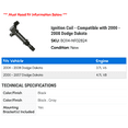 thumbnail image 2 of Ignition Coil - Compatible with 2000 - 2008 Dodge Dakota 2001 2002 2003 2004 2005 2006 2007, 2 of 2