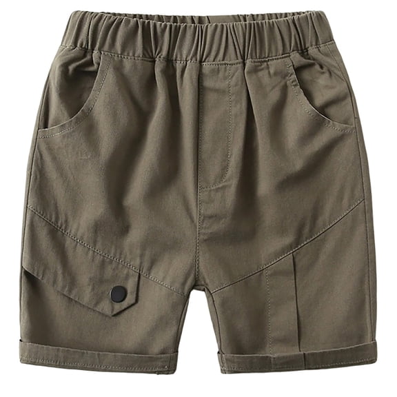 MDUKONU Toddler Boys Cargo Shorts Adjustable Waist Baggy Fit Cool Casual Shorts Football Workout Clothes for Kids Size: 12-18 Months Army Green
