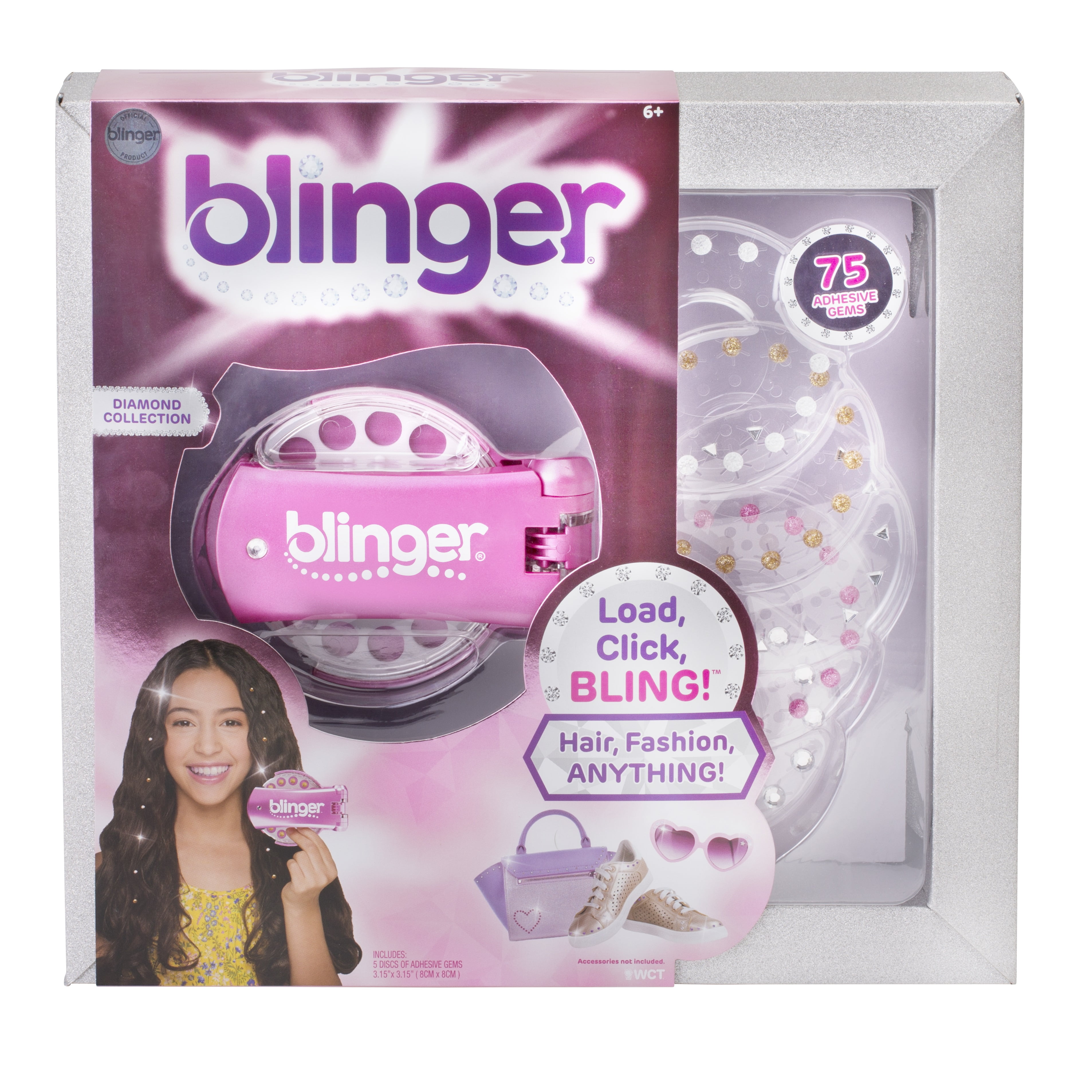 Blinger Diamond Collection Bright Pink with 5 Discs & Glam Styling Tool -  