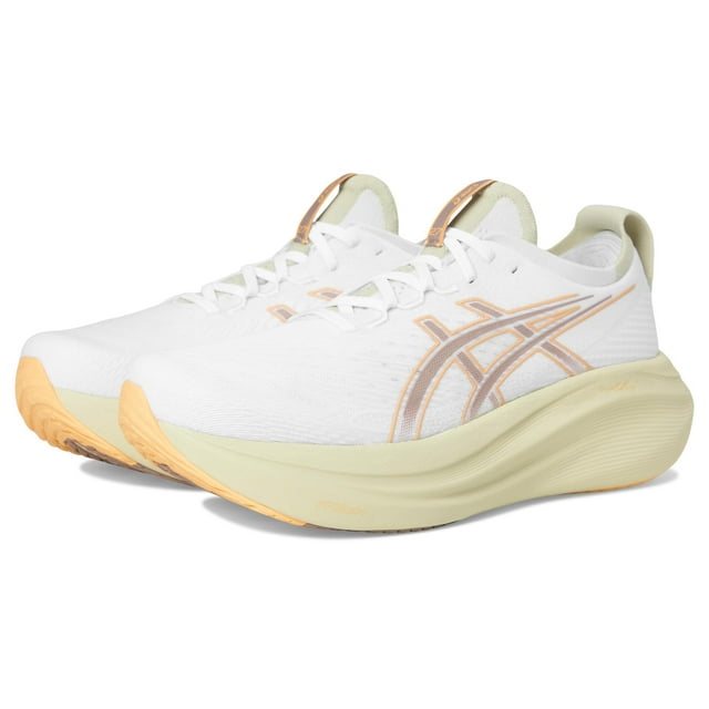 Zapatilla para correr ASICS Gel-Nimbus 27 para hombre Blanca/Beige - 12.5 US