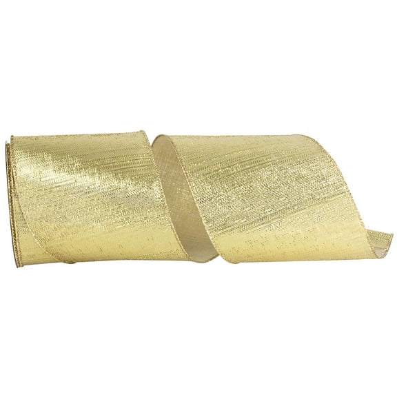 Reliant Ribbon - 94247W-035-10F, Ribbon, Gold, 4 Inch, 10 Yards