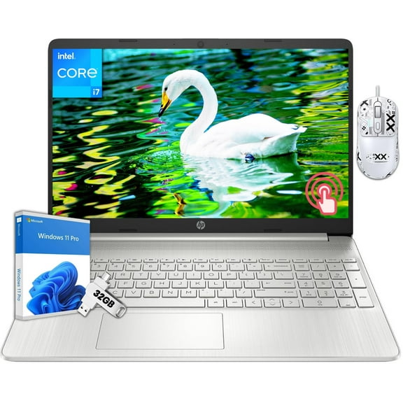 HP Touchscreen Laptop for Business Student, 15.6" FHD, Intel i7-1255U, 16 GB RAM, 1 TB SSD, Webcam, Long Battery Life, HDMI, Wi-Fi, Windows 11 Pro