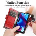 thumbnail image 2 of Case for Motorola Moto G Pure Cover Leather Wallet Folio Case Book Design Flip Magnetic Closure - Red, 2 of 5