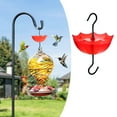 thumbnail image 1 of Hummingbird Feeder Ant Proof Hook with Moat Cup | Red Umbrella Design Ant Guard | Transparent Large Capacity Ant Barrier Accessory, 1 of 3