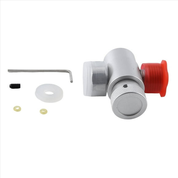 CO2 Filling Tank Cylinder Refill Adapter Connector W21.8-14 for Soda Maker Tank TR21-4 with Meter Manometer Equipment,1 x CO2 Refill Adapter,silver