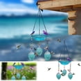 thumbnail image 2 of Hummingbird Feeder And Bird Bath For Outdoors 2-In-1 For Small Birds - Hummingbird Bath Fountain With 3 Blue Feeder Pots - Hanging Solar Bird Bath Fountains, 2 of 7