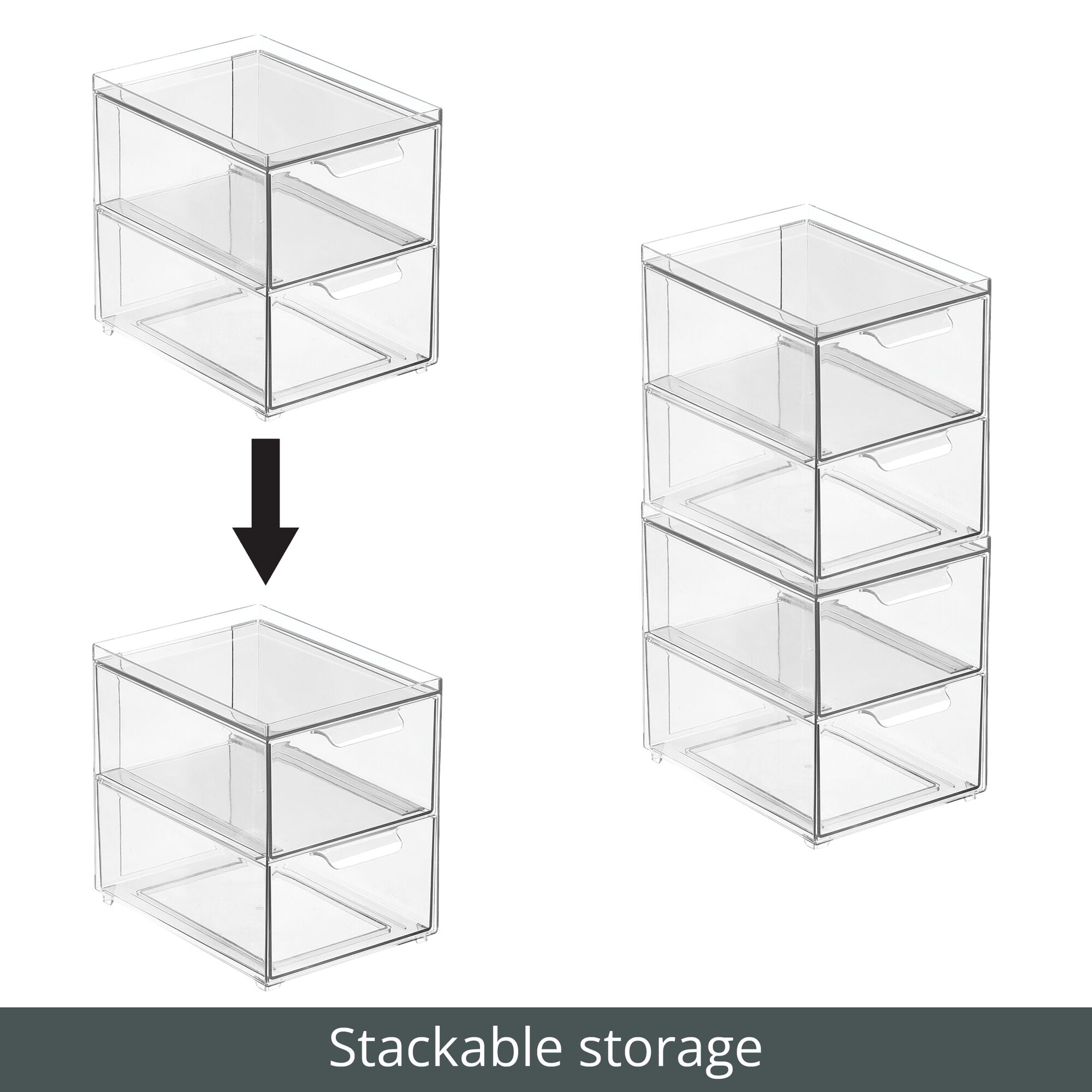 ShelfBin™ Stacking Pantry Bins, 2-Pack