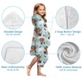 thumbnail image 7 of Blue Highland Cow Flower Butterfly Pattern Hooded Bath Towel，50"x30" for Ages 3 To 12 Kids, Quick Dry Lightweight Soft Microfiber Hood Beach Towel Cover Up for Kids, 7 of 7