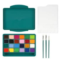 Jelly Gouache Art Set by Artist's Loft - 24 Assorted Colors with Brushes and Palette - Rich - Vibrant Colors for Artists and Crafters - 6 Pack