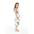 thumbnail image 5 of Girl Gypsy Uneven Bottom Hawaiian Luau Dress in Pretty Tropical White Size 12, 5 of 5