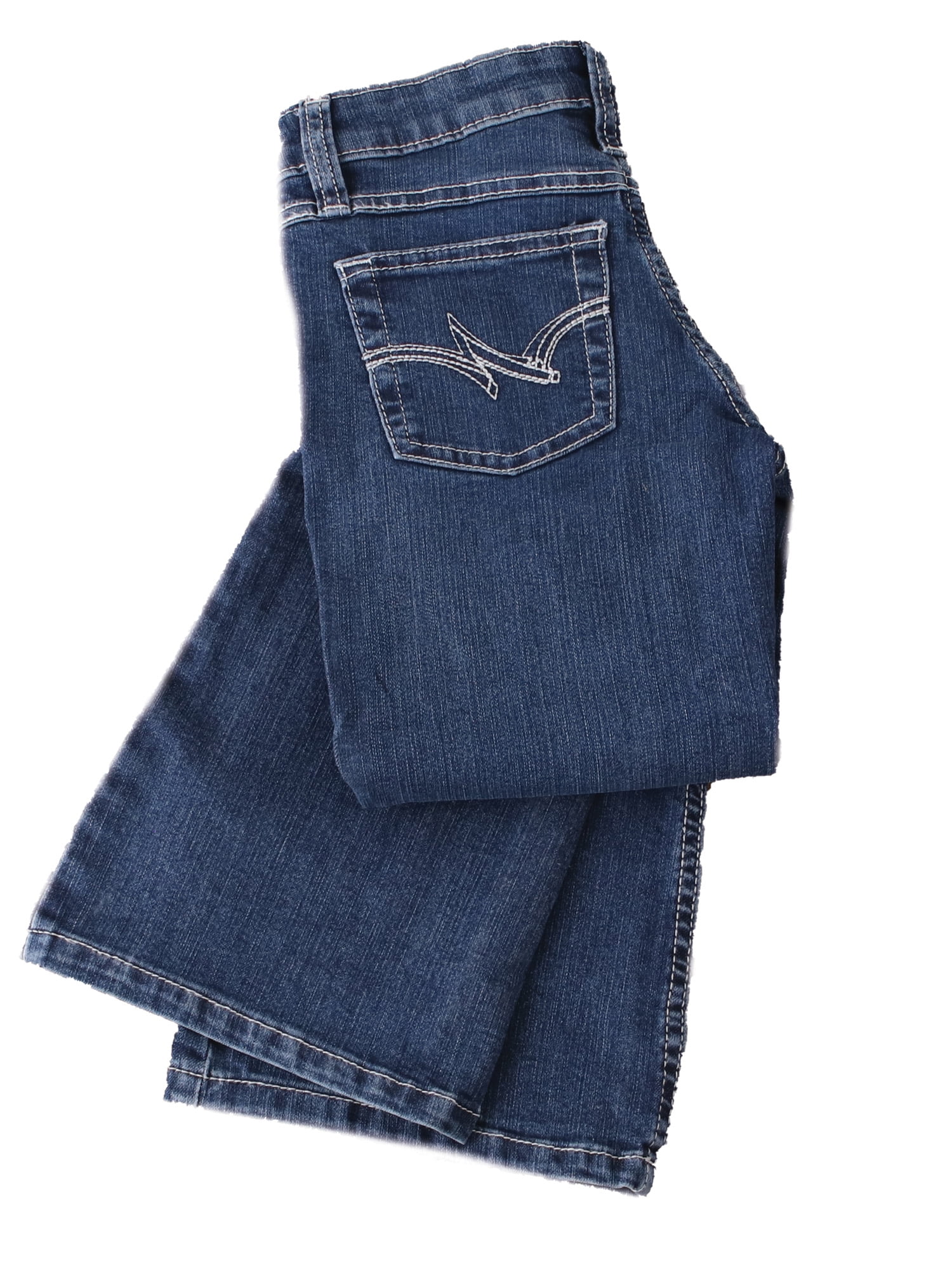 Wrangler Girls' Go- To Dark Blue Jeans Size 10 