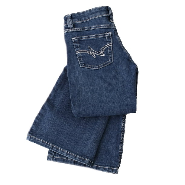 Wrangler Girls' Go- To Dark Blue Jeans Size 6X 