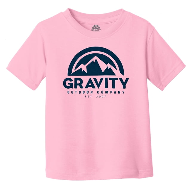 Camiseta para niños a base de agua Gravity Outdoor Co. - Tinta de color rosa / azul marino - 5/6 Gravity Outdoor Co. Camisa