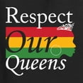 thumbnail image 5 of Wild Bobby Respect Our Queens Black Pride Women’s Standard V-Neck Tee, Black, Small, 5 of 5