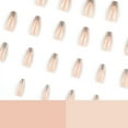 thumbnail image 5 of 24PCS Long Coffin Fake Nails White Nude French Classic Glue on Nails Set for Women Girls,Acrylic Shine Glossy Stick on Nails for Office Daily Wedding,Full Nail Wrap Gift for Valentine Holiday, 5 of 7