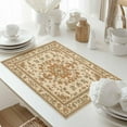 thumbnail image 5 of Classic Floral Bohemian Placemats Set of 4 Washable Table Mats for Kitchen Dining Table, Cotton Linen Place Mats for Indoor Outdoor Parties Holiday Decoration, Geometric Borders, 5 of 6