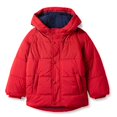 thumbnail image 6 of Lmnyox Hooded Puffer Jackets for Kids Plain Button Down Padded Coats Winter Cozy Puffy Outwears with Pockets, 6 of 8
