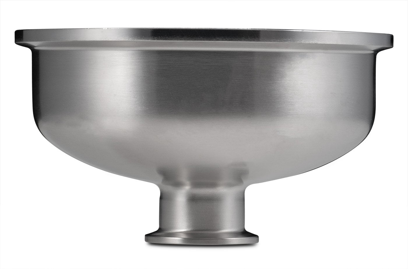 BVV 6-inch X 2-inch Flat Tri-Clamp Reducer - 304 Stainless Steel 3A Standard