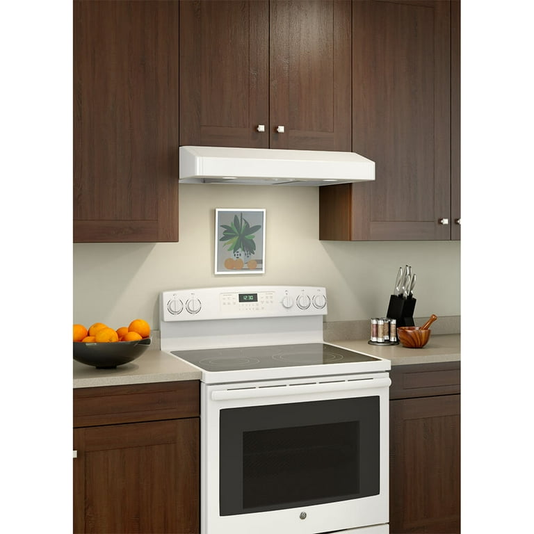 Broan TEN130WW Elite Tenaya 1 White 30 inch Convertible Under-Cabinet Range  Hood - Walmart.com