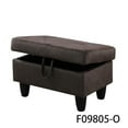 thumbnail image 6 of CRO Decor Espresso Flannel 3-Piece Couch Living Room Sofa Set, 6 of 9