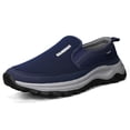 thumbnail image 2 of Men's Slip‑On Low Top Casual Walking Shoes, Fabric Upper Footwear with Curved Multi‑Tone Rugged Outsole for Daily Strolls and Light Travel Activities, 2 of 8
